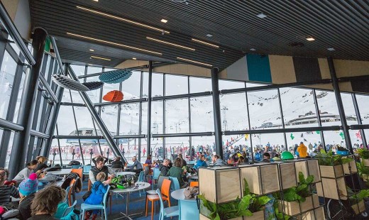 Remarkables Base - View of ski field from inside