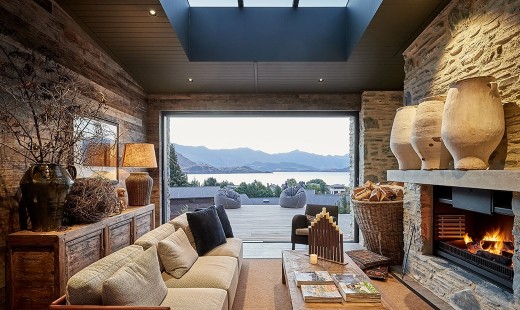 Schist House - floor to ceiling window