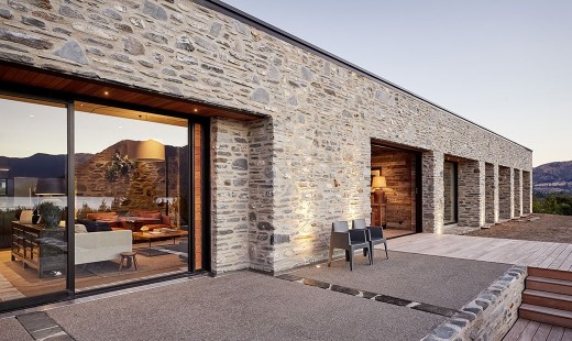 Schist House - sliding doors and windows